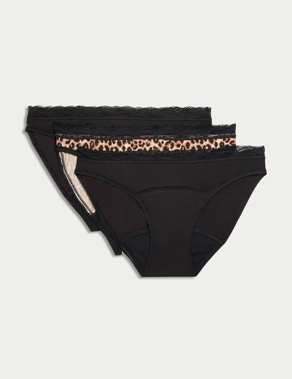 3pk Heavy Absorbency Period Bikini Knickers