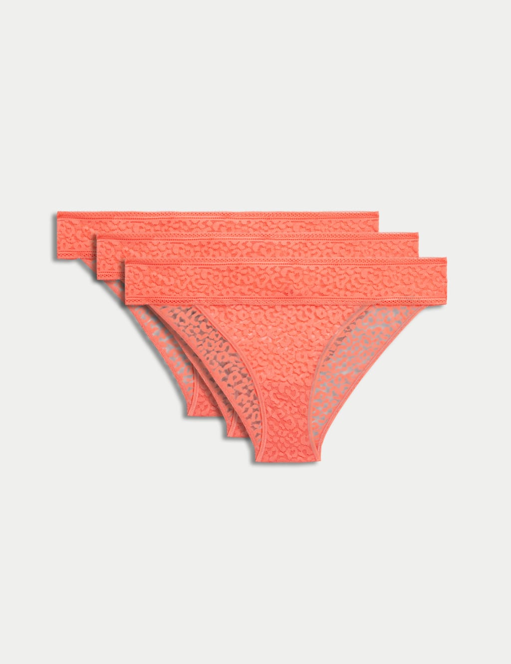3pk Animal Lace Brazilian Knickers