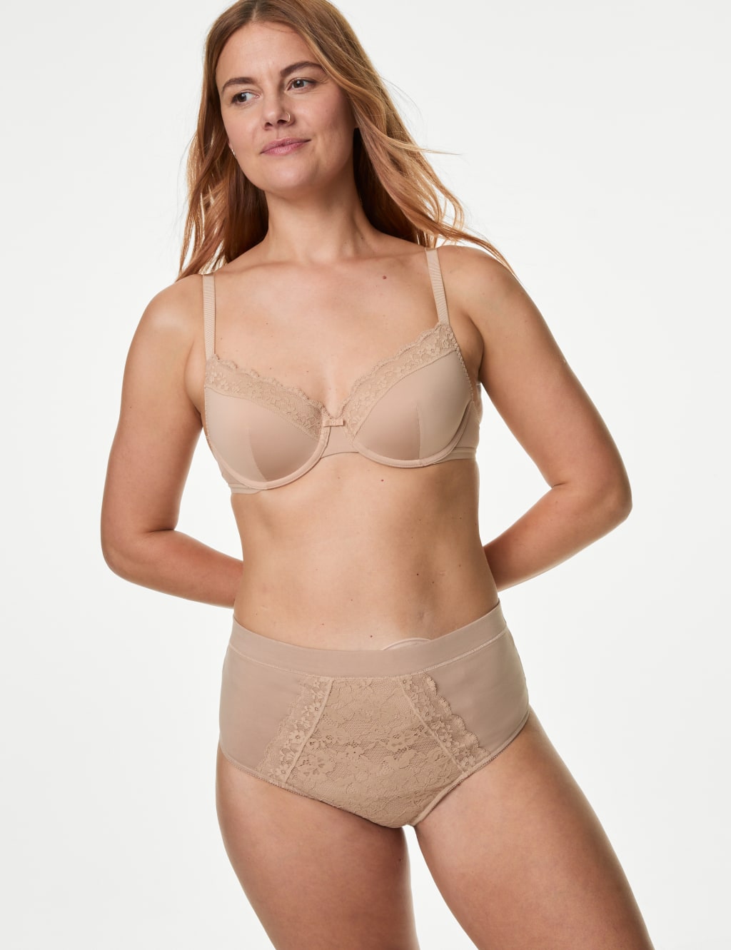 3pk Cotton Rich Lace Brazilian Stoma Knickers