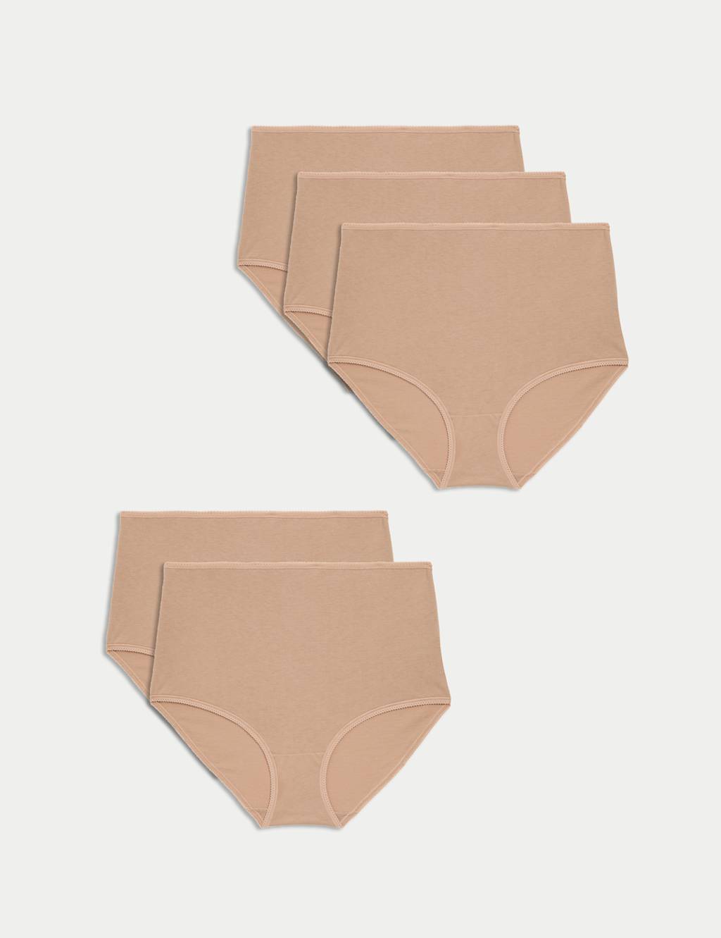 M&S 5pk Pure Cotton Full Briefs Rose Quartz