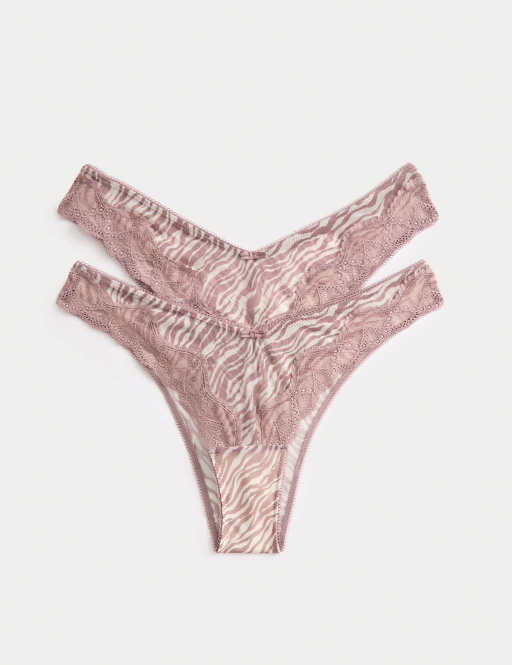 M&S Women's 2 Pack Mesh Miami Knickers - 6 - Praline