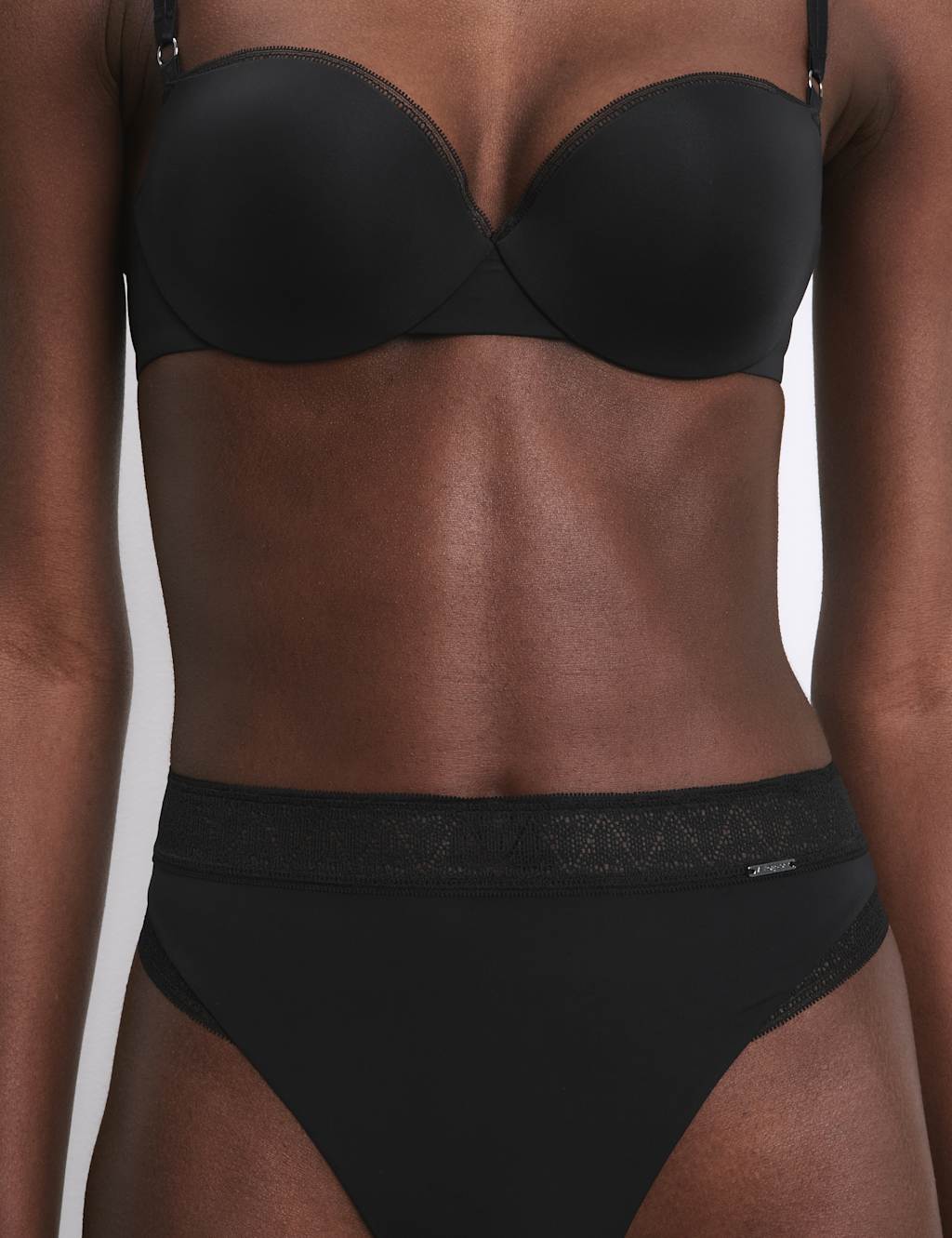 Autograph Boston Microfibre No VPL High Leg Knickers Black