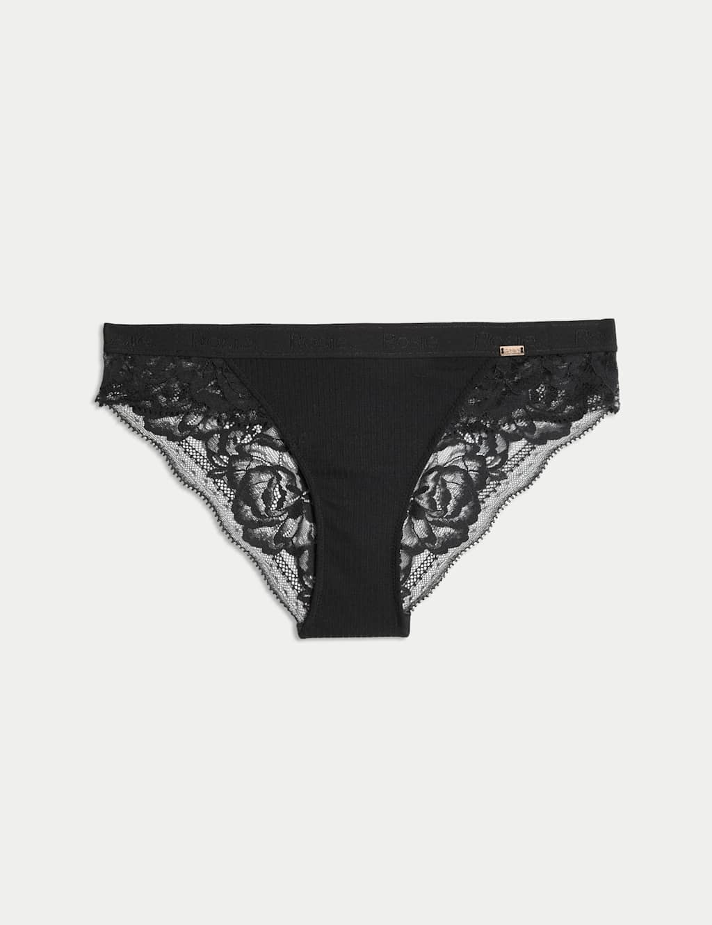 Lounge Rib & Lace Brazilian Knickers