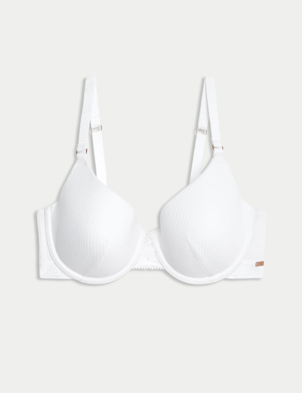 Rib & Lace Wired Full Cup Lounge Bra A-E