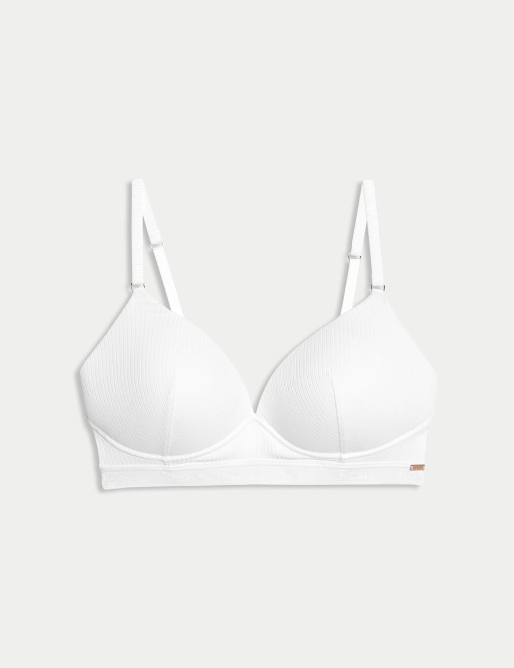 Lounge Rib & Lace Non Wired Plunge Bra (A-E)