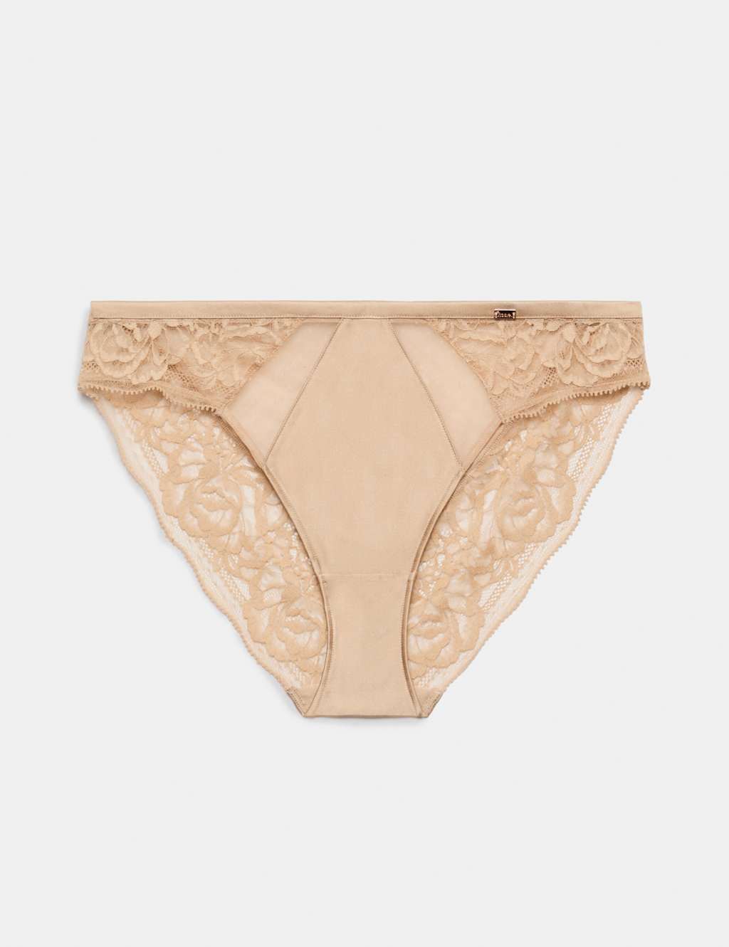 Rosie Women's Silk & Lace High Leg Knickers - 12 - Rose Quartz