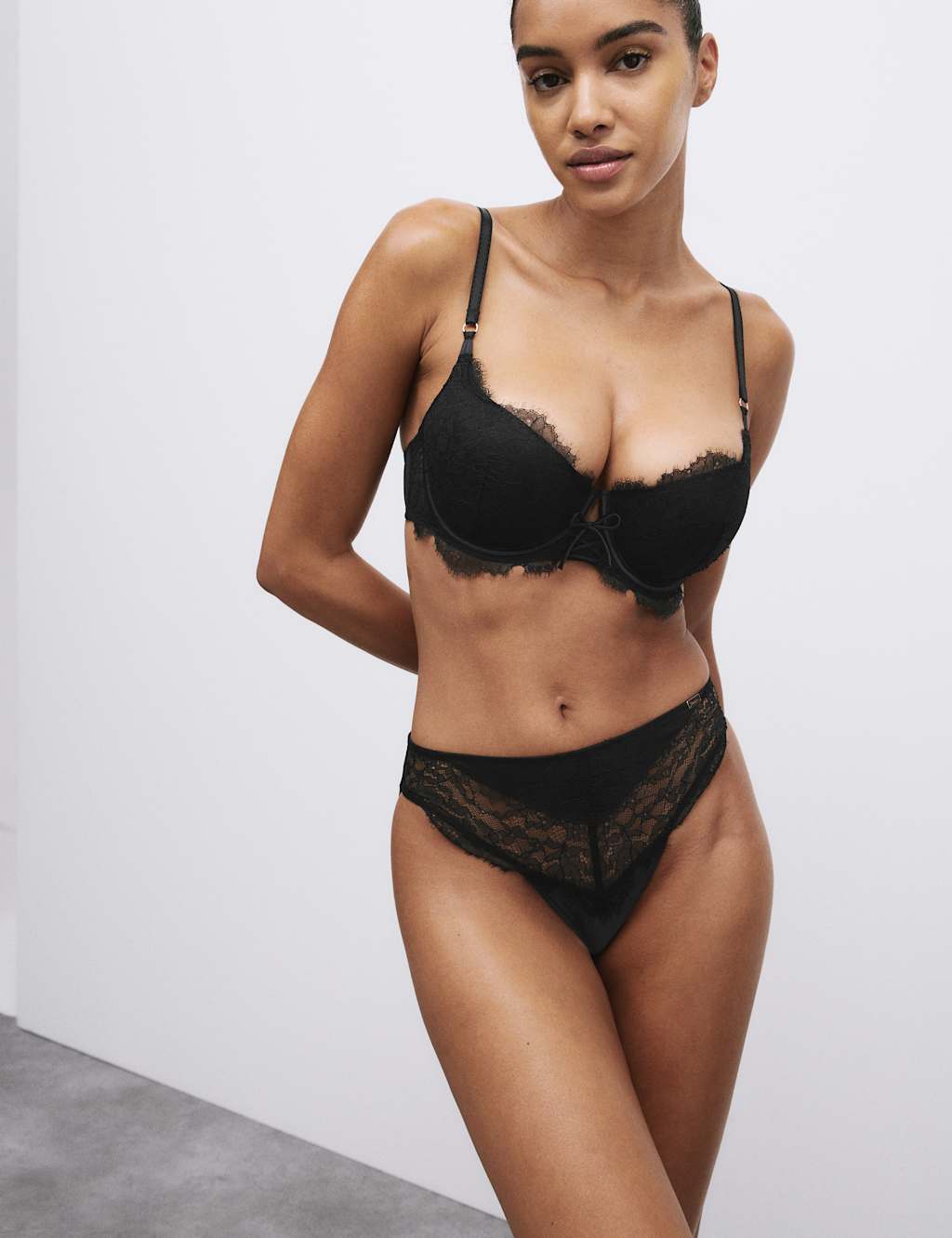 Rosie Forget Me Not Wired Balcony Bra A-E Black