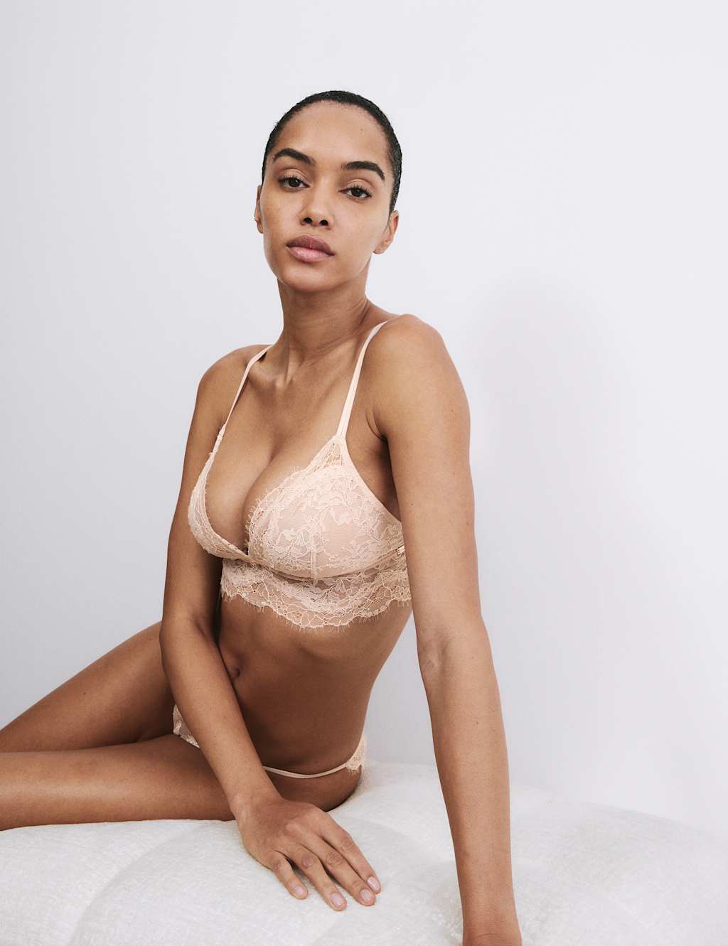 Rosie Women's Nolana Lace Non Wired Bralette A-E - 12 A-C - Natural