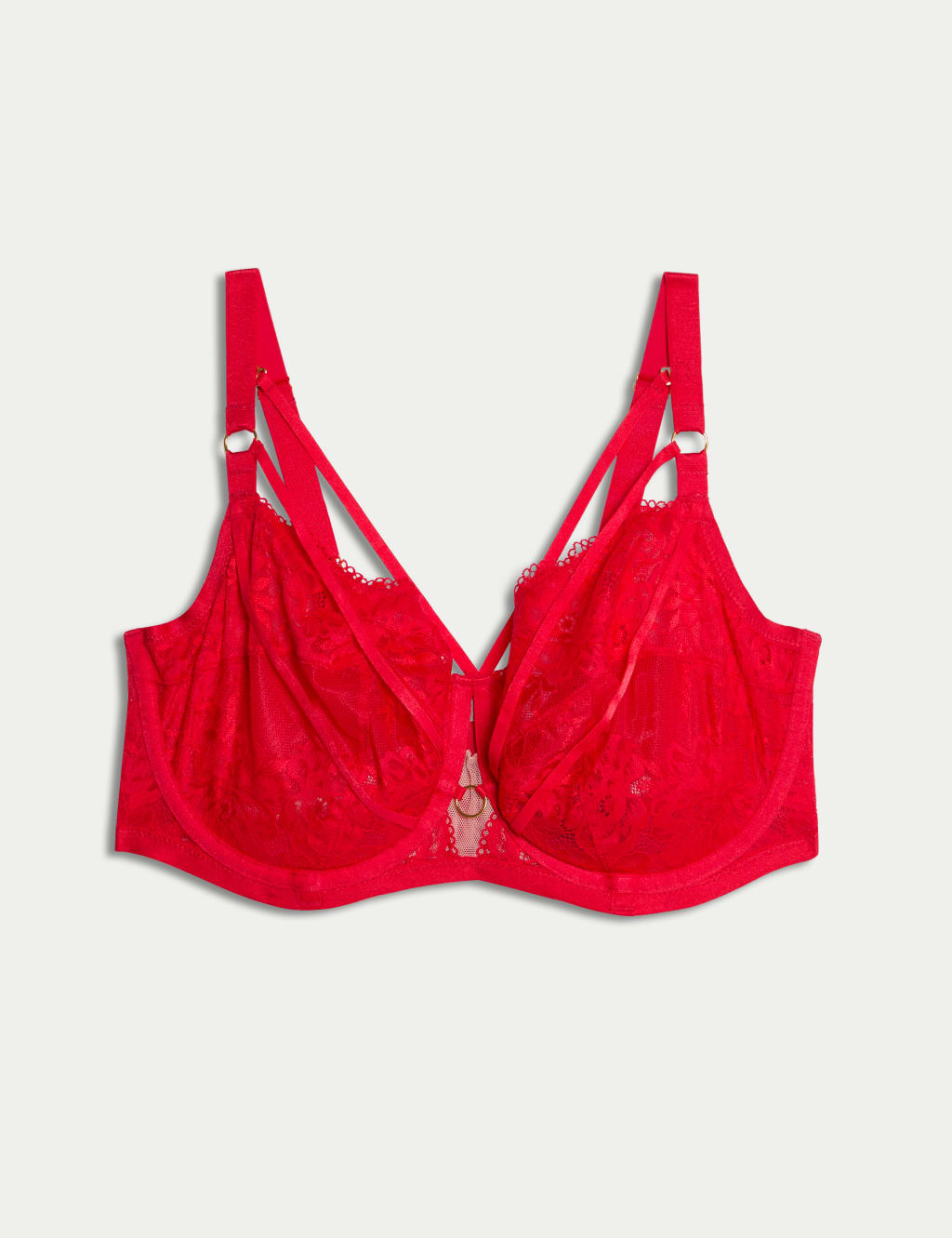Vera Lace Wired Longline Balcony Bra (F-H)