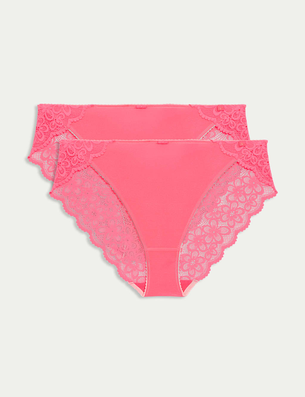 2pk Hanna Glossie High Leg Knickers