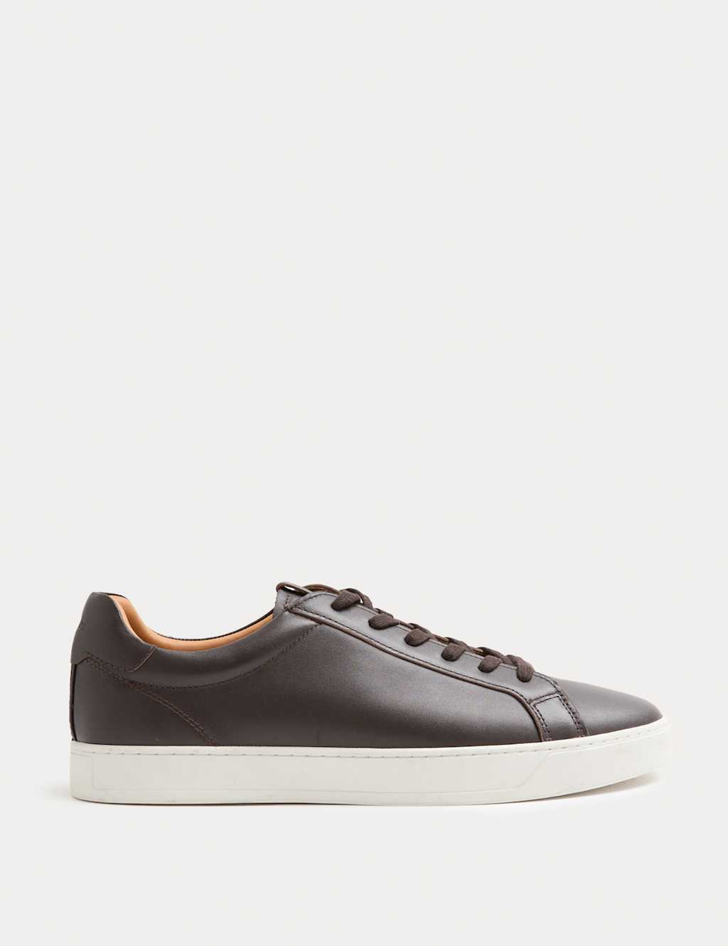 Autograph Leather Lace-Up Trainers Dark Brown