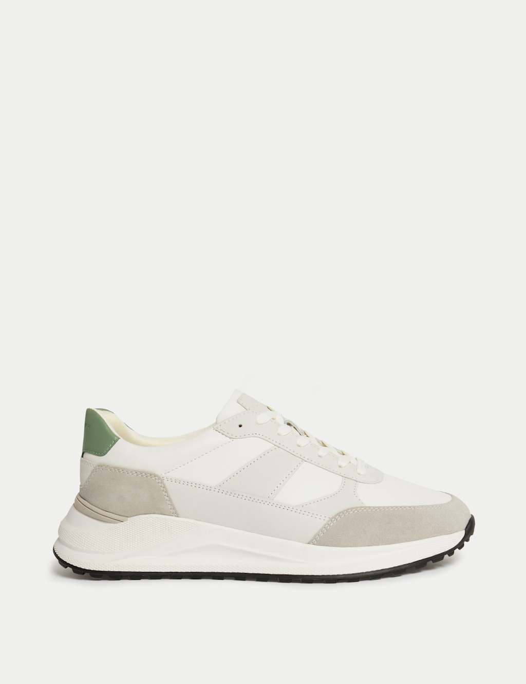 Leather Lace Up Trainers