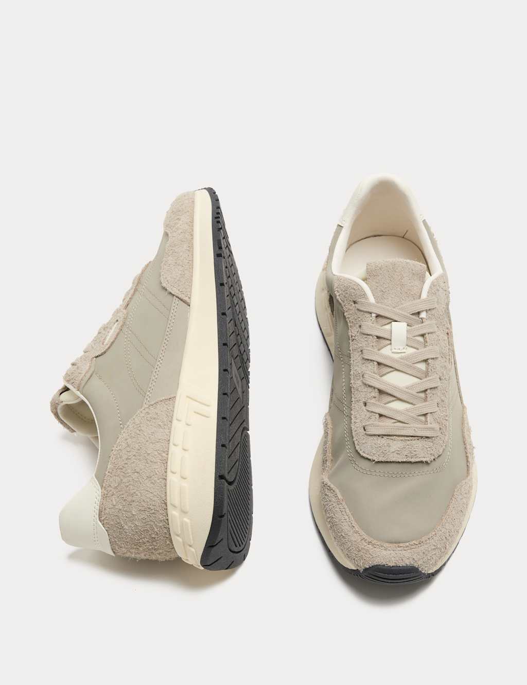 M&S Men's Lifestyle Lace up Trainers - 9 - Grey