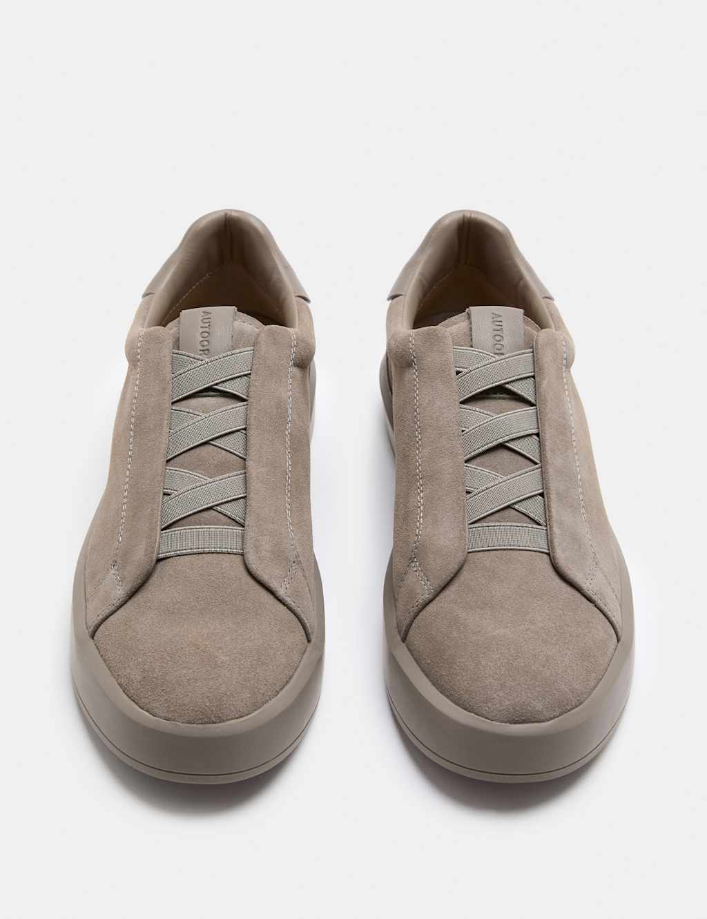Autograph Men's Performance Suede Trainers - 8 - Light Brown