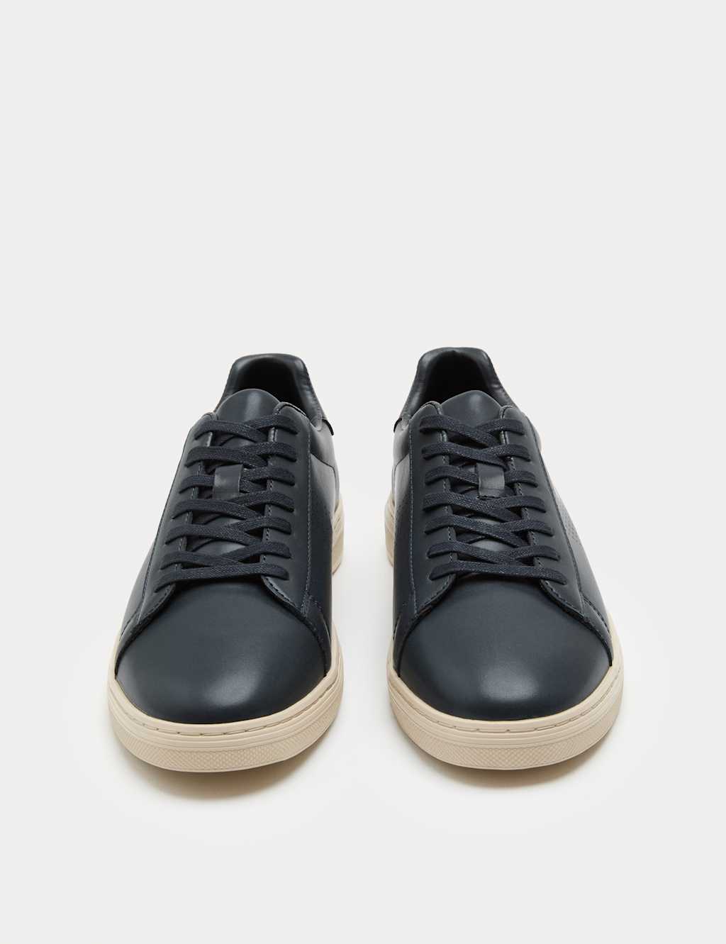 M&S Men's Lace Up Trainers - 9 - Navy
