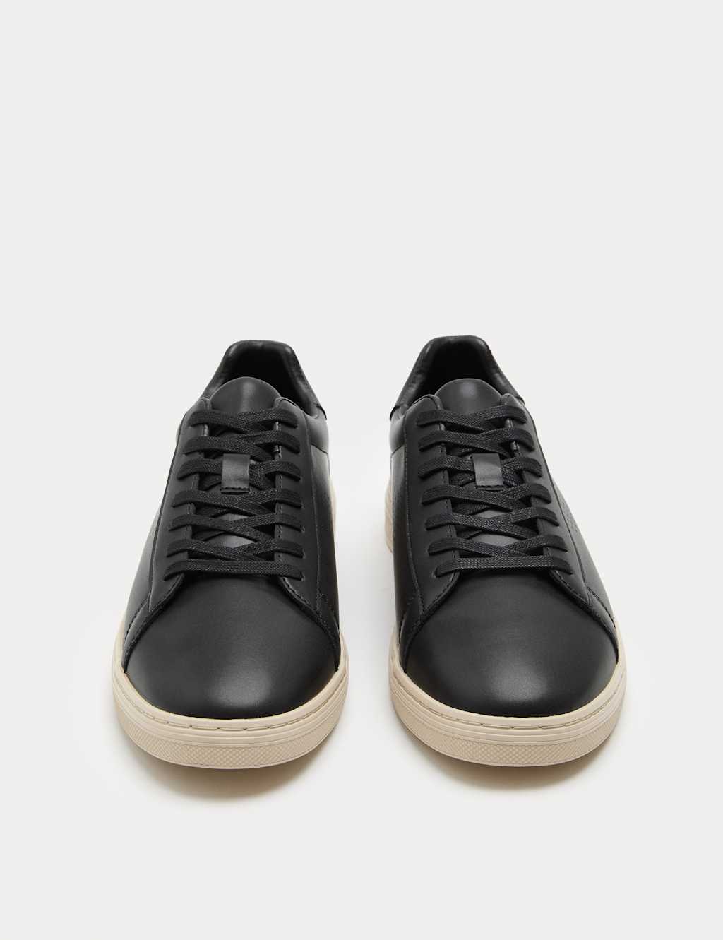 M&S Men's Lace Up Trainers - 9 - Black