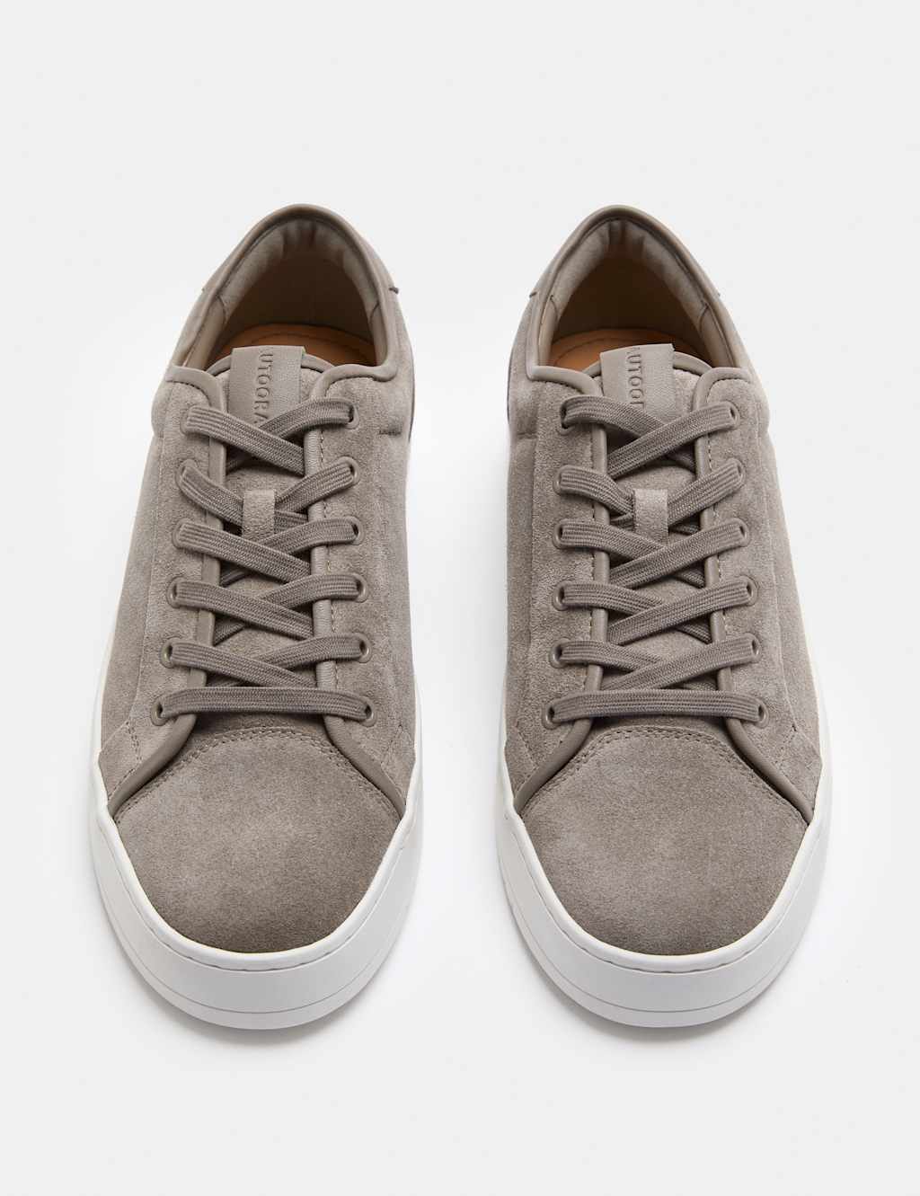 Autograph Men's Binding Cupsole Lace Up Leather Trainers - 8 - Taupe
