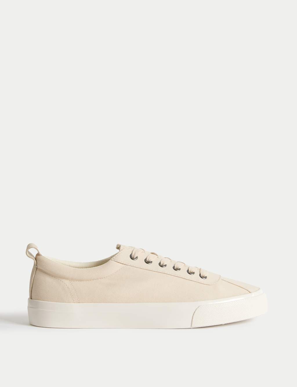 M&S Twill Pumps Ecru