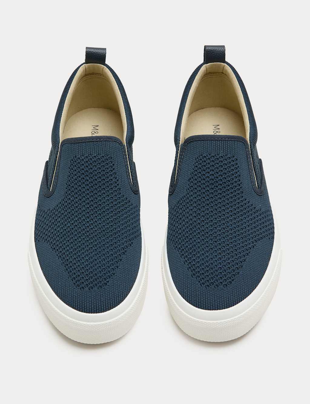 M&S Men's Mesh Slip On Pumps - 8 - Navy