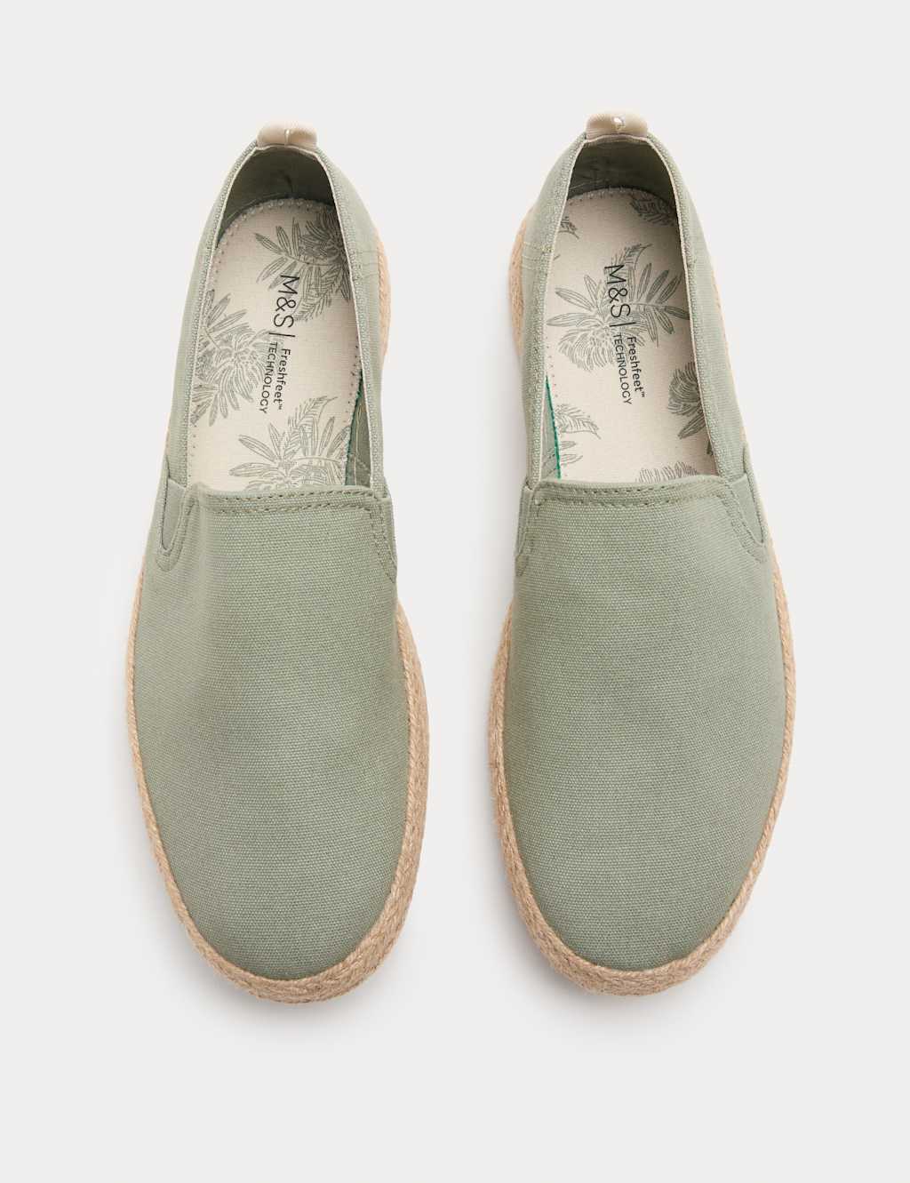 M&S Canvas Espadrilles Green