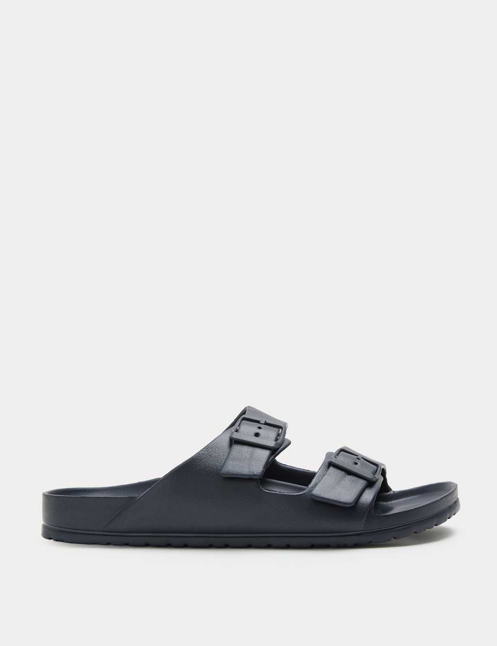 M&S Men's Moulded Footbed Two Strap Slider Sandals - 8 - Navy