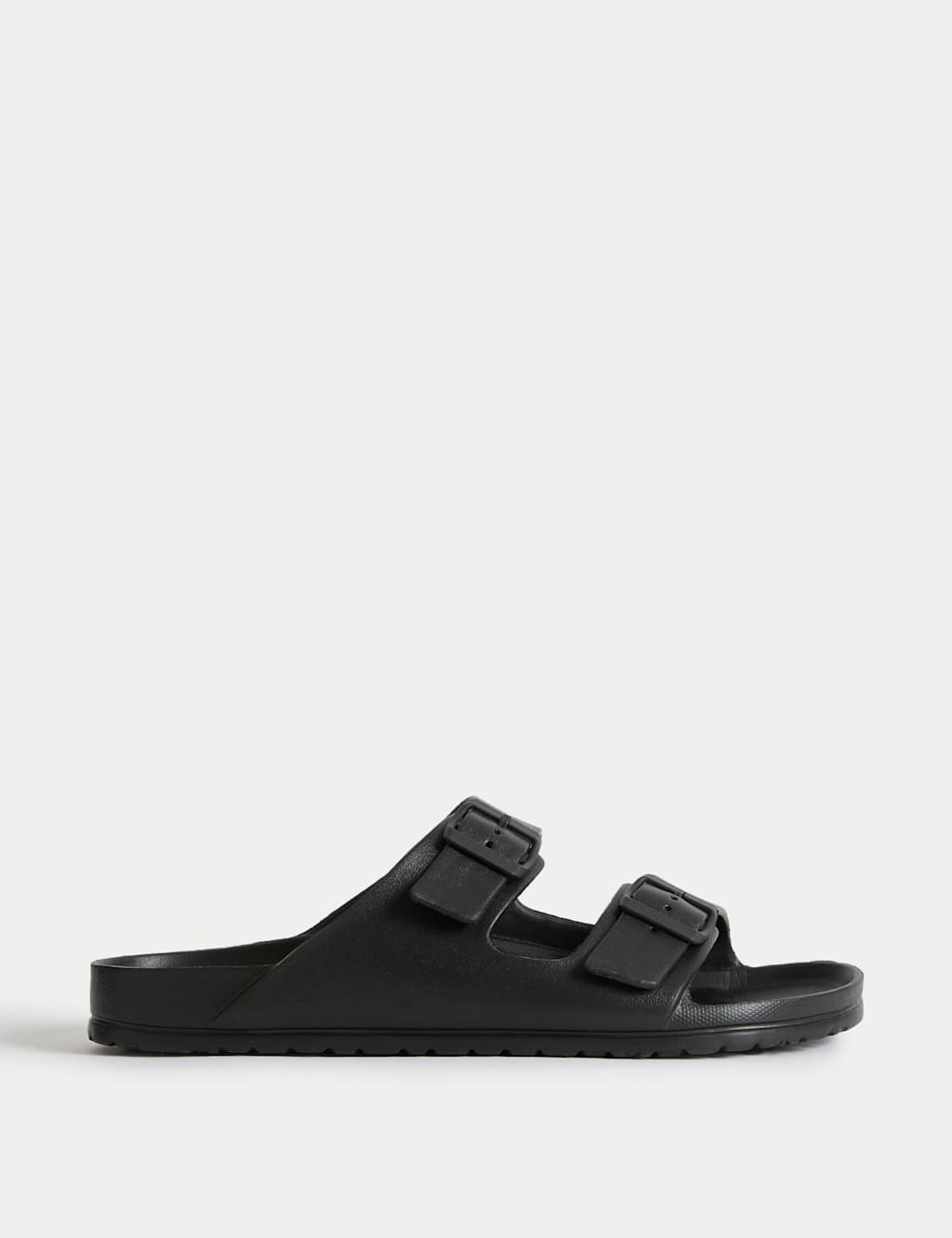 M&S Moulded Footbed Two Strap Slider Sandals Black