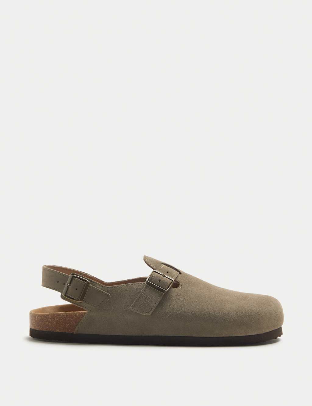 M&S Suede Backstrap Mules Taupe