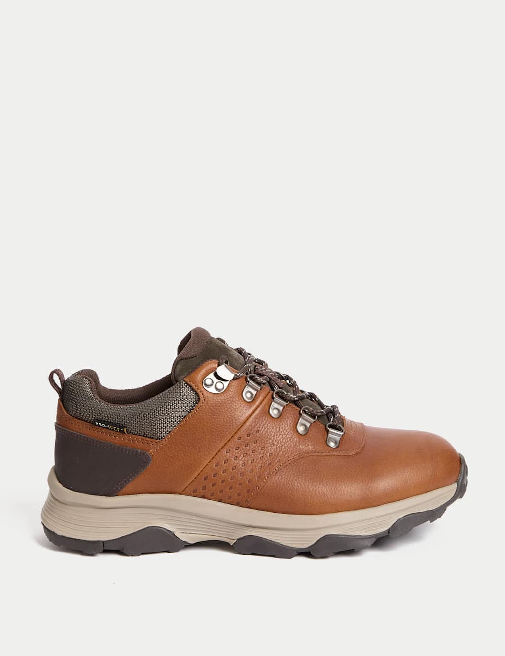 M&S Leather Waterproof Walking Shoes Tan