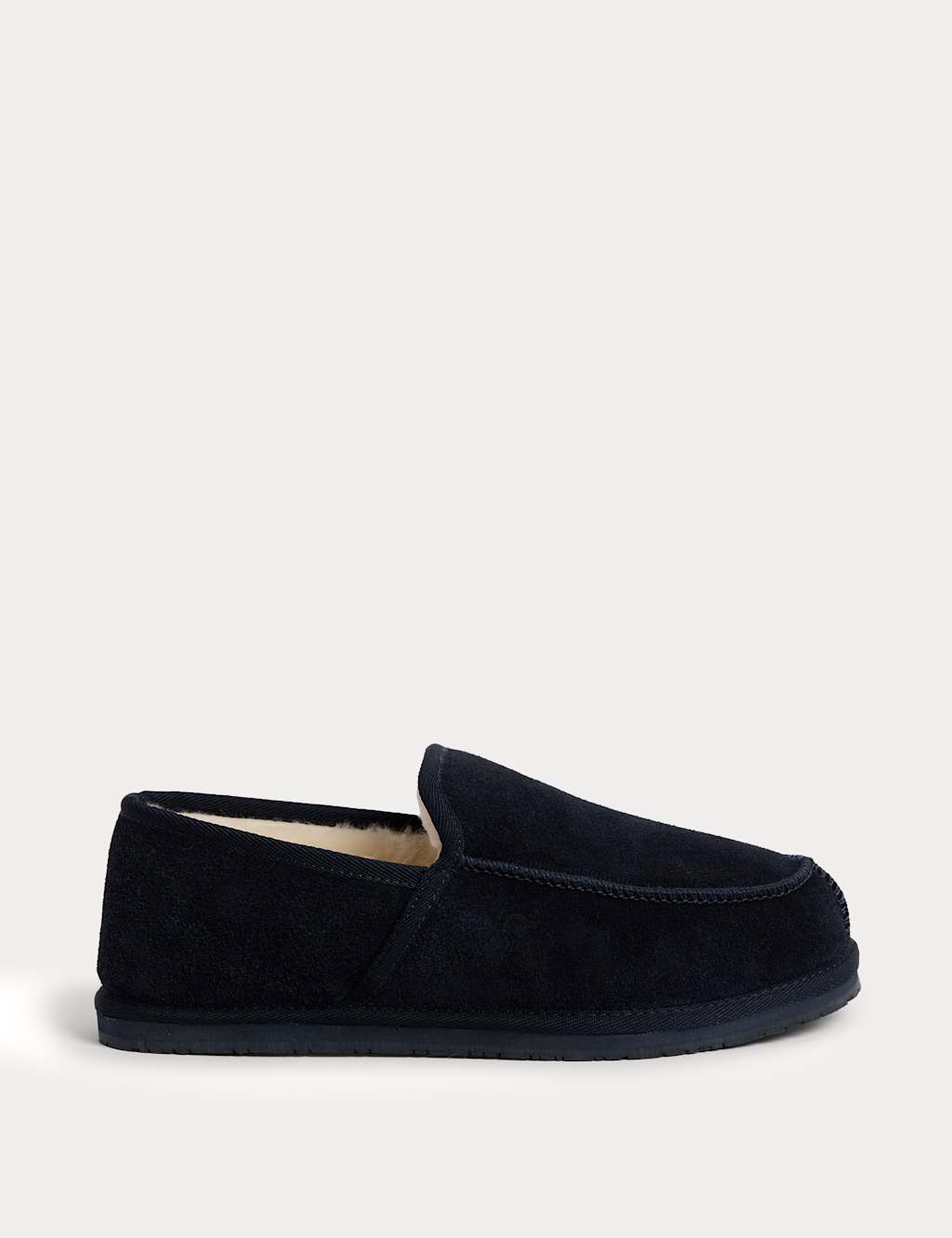 Autograph Suede Moccasin Slippers with Freshfeet Dark Navy