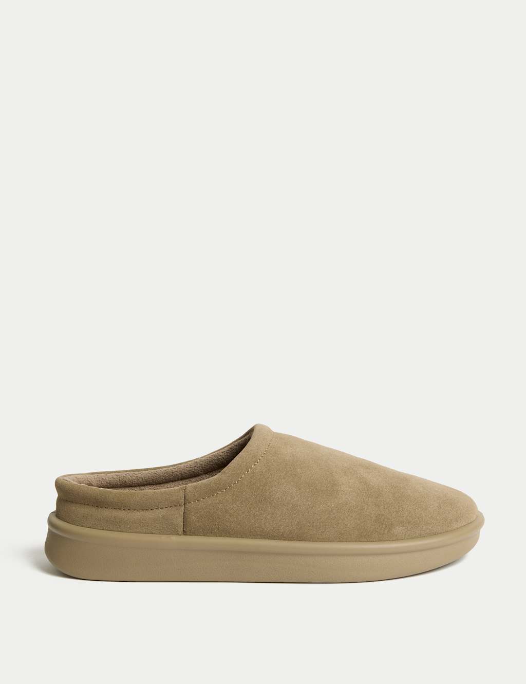 M&S Suede Mule Slippers Taupe