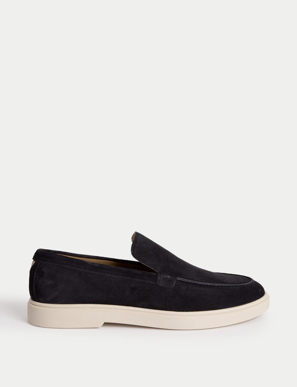 Suede White Sole Loafers