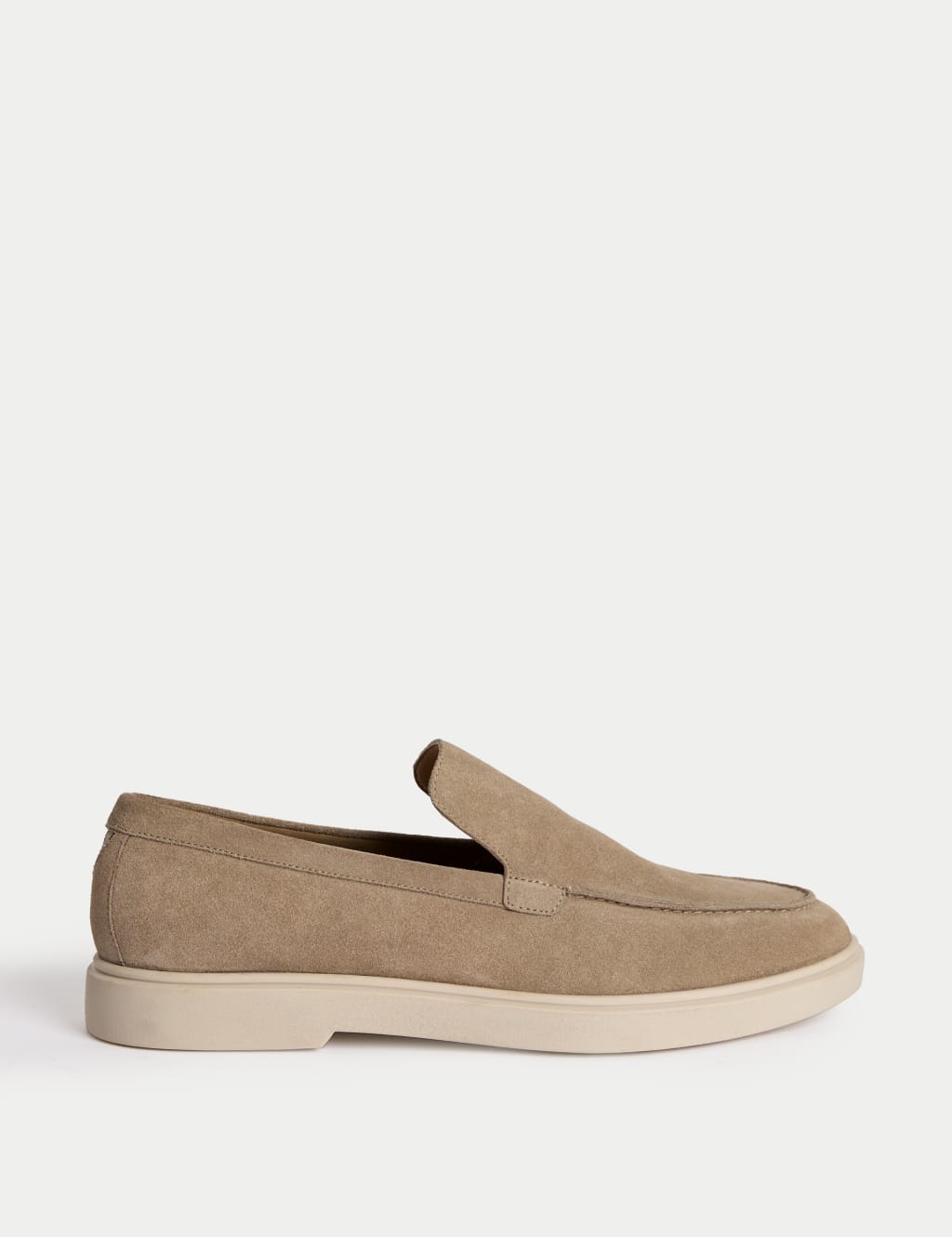 Suede White Sole Loafers