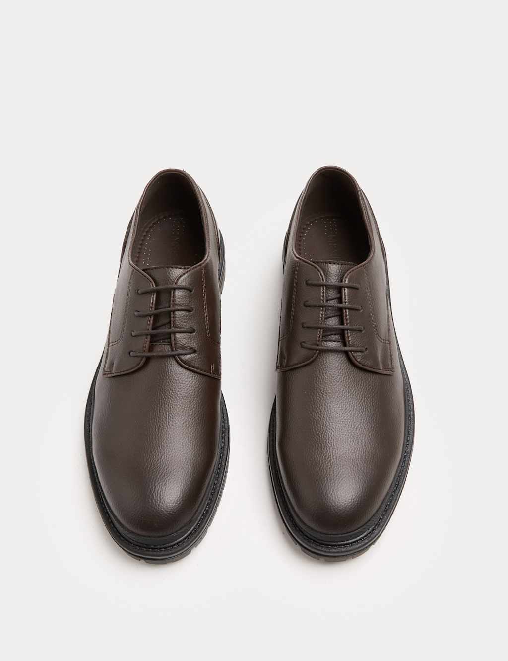 M&S Men's Derby Shoes - 9 - Dark Brown