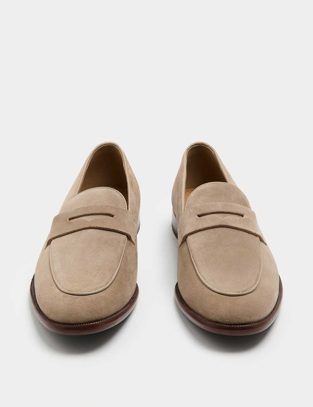 Autograph Men's Suede Saddle Loafers - 12 - Stone