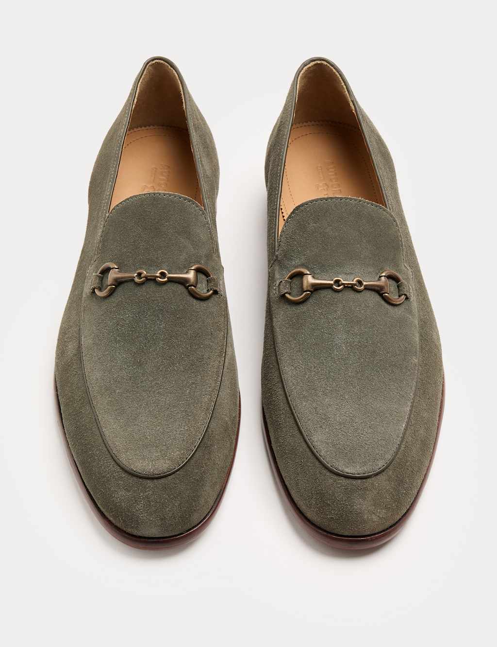 Autograph Men's Suede Snaffle Slip On Loafers - 11 - Sage
