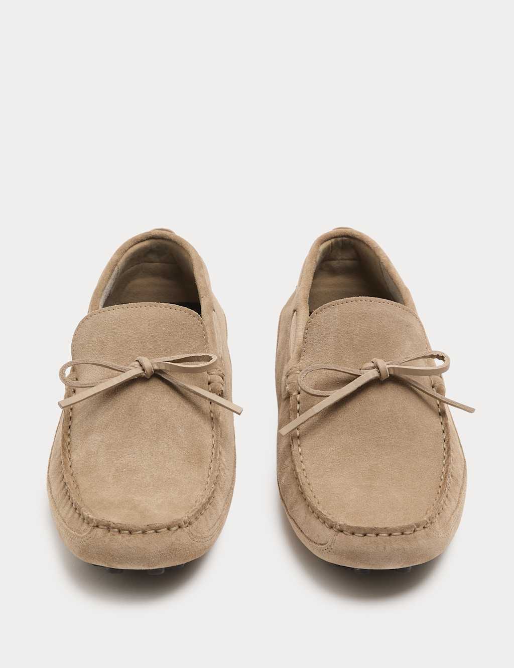 M&S Men's Suede Driving Shoes - 6 - Stone