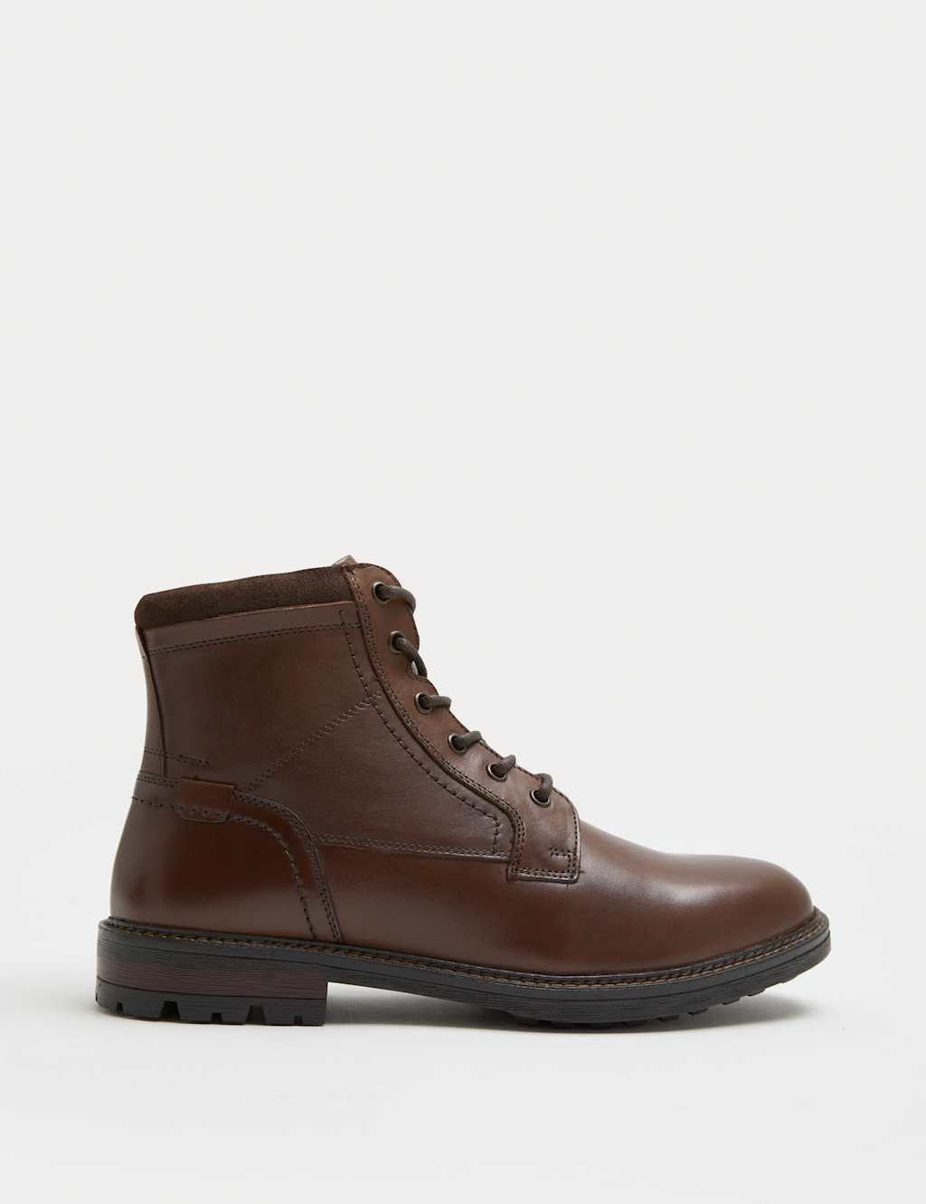M&S Leather Casual Boots Brown
