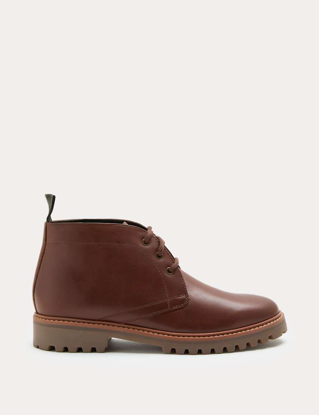 M&S Leather Chukka Boots Brown