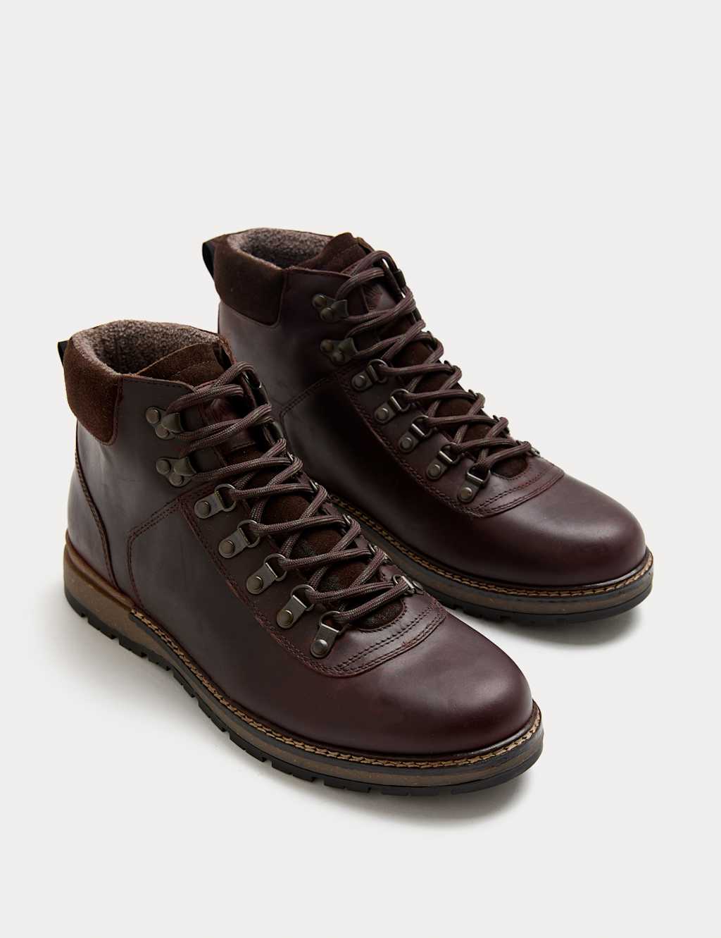 M&S Leather Waterproof Casual Boots Tan