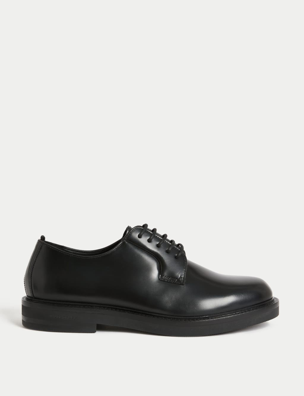 Autograph Men's Leather Derby Shoes - 9 - Black, Black