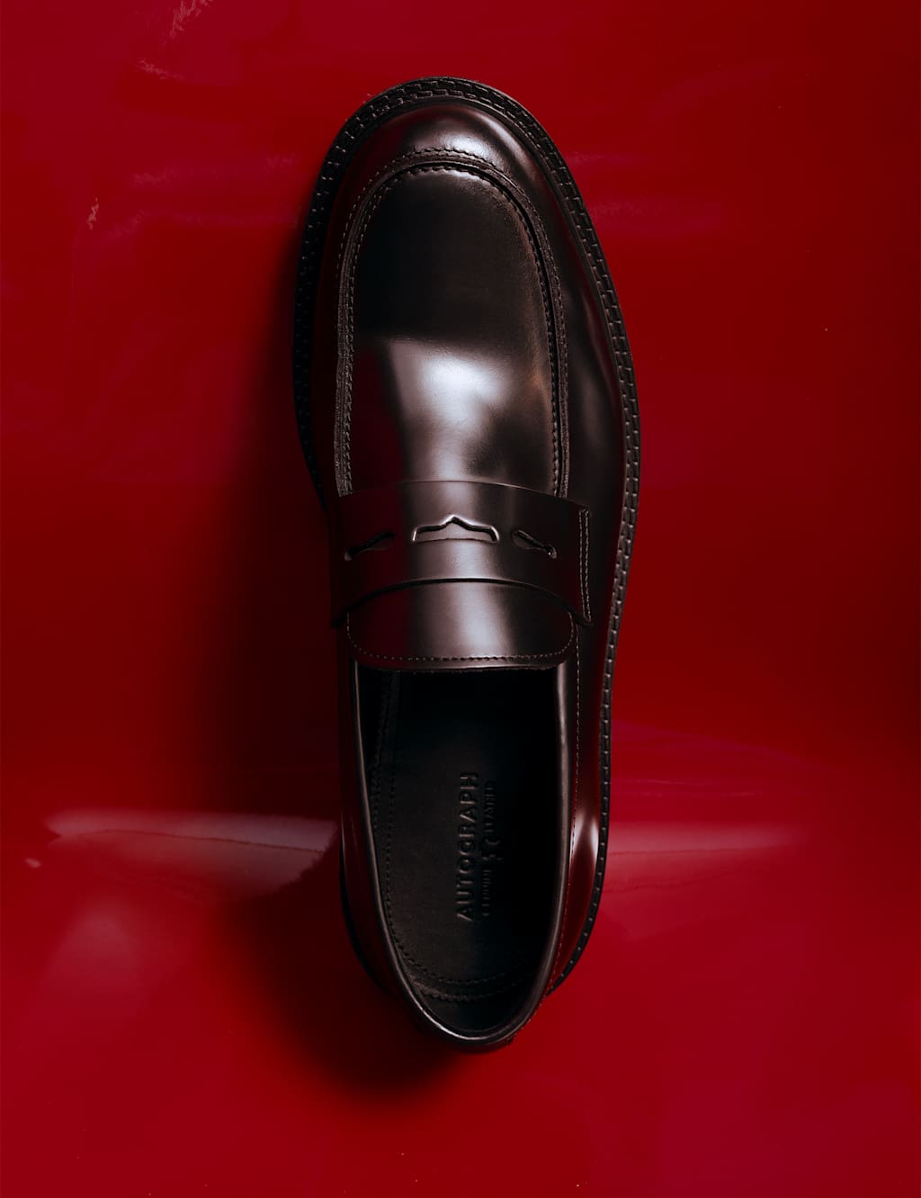 Autograph Leather Slip-On Loafers Chestnut