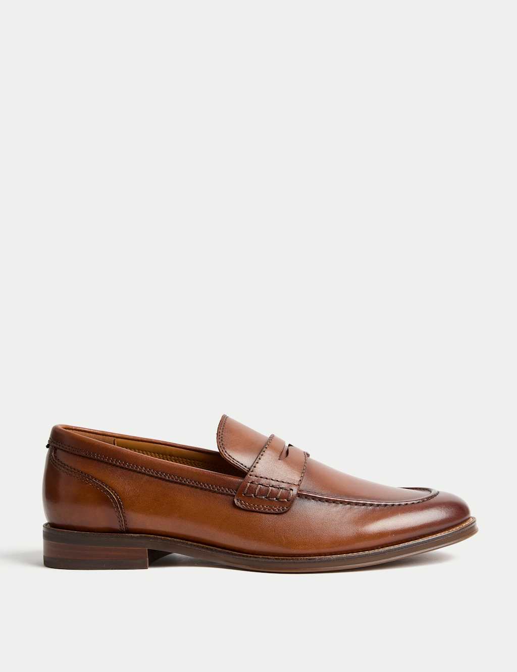 M&S Leather Loafers Brown