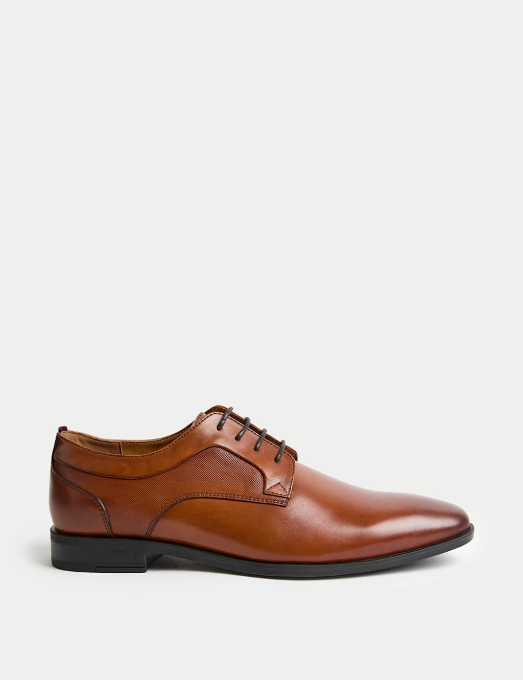 M&S Leather Derby Shoes Tan