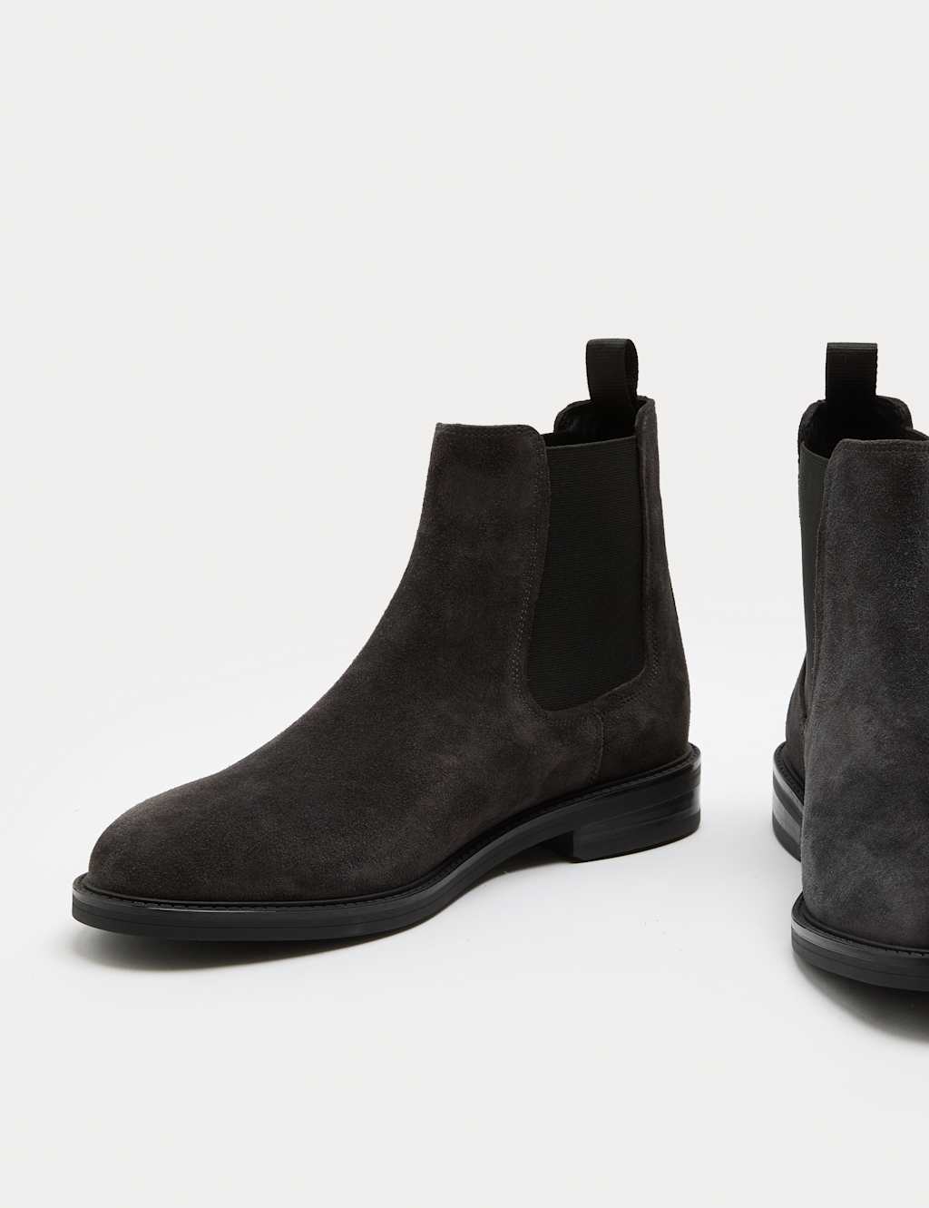 M&S Men's Suede Chelsea Boots - 9½ - Charcoal