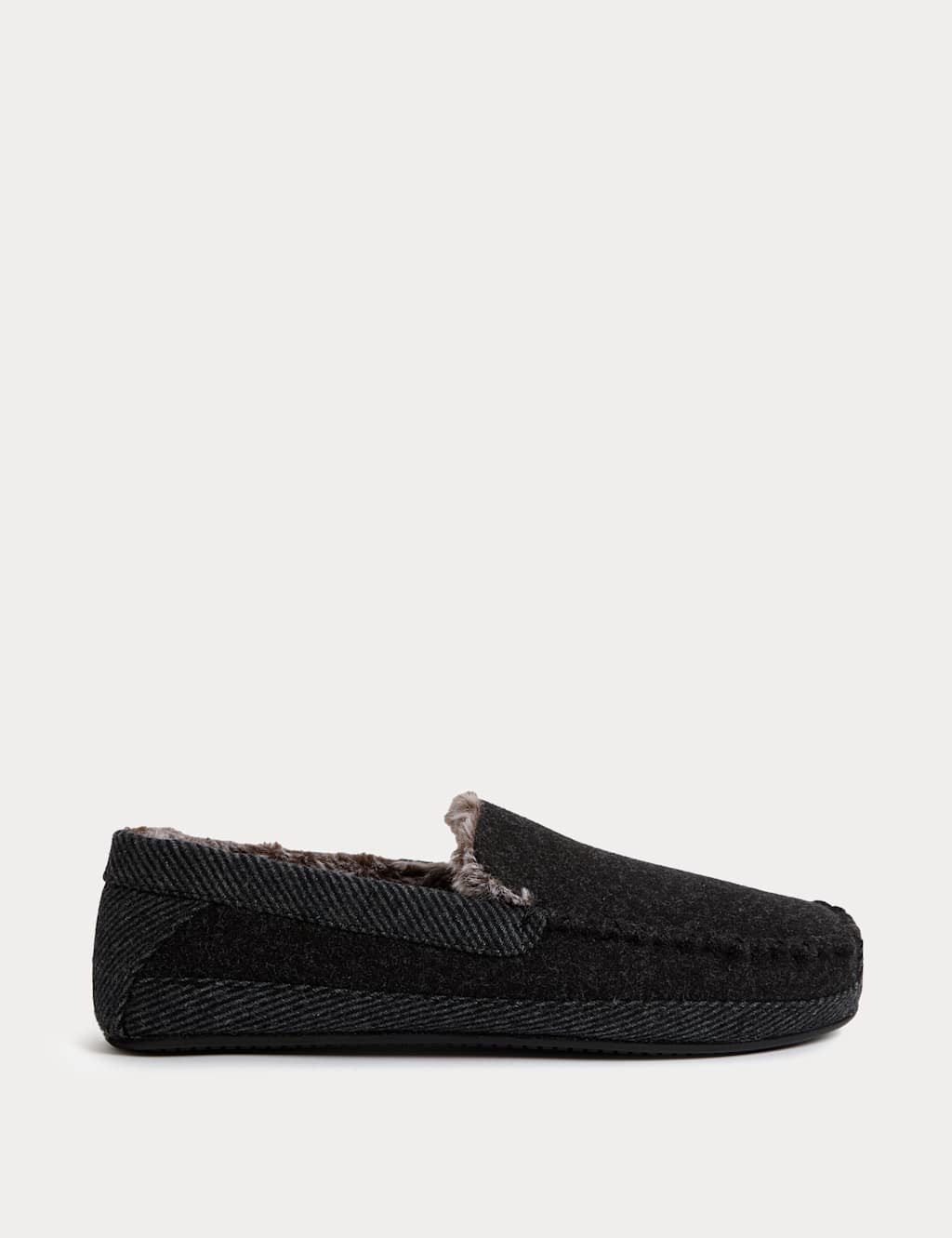 M&S Moccasin Slippers with Freshfeet Grey
