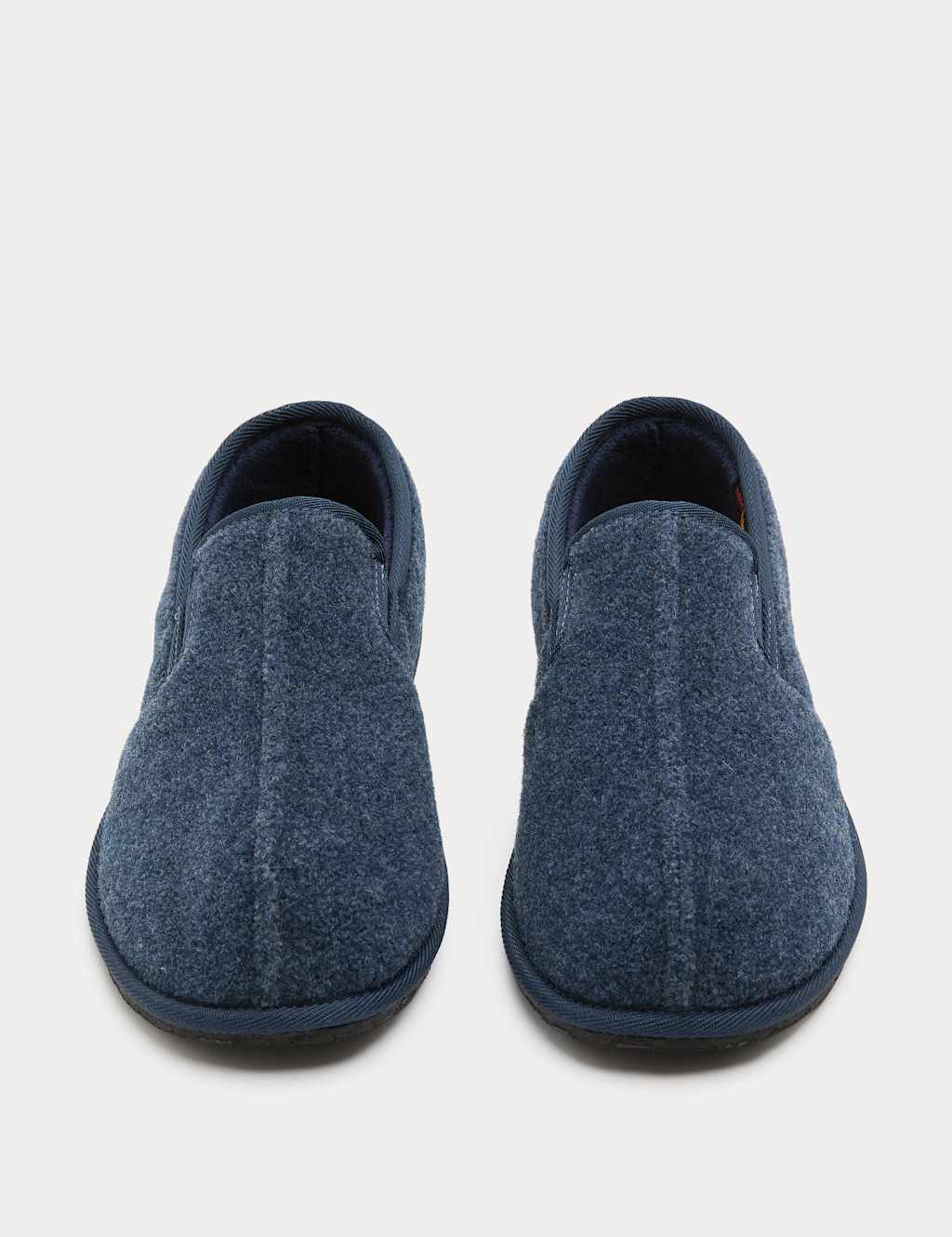 M&S Men's Fleece Lined Lounge Slippers - 9 - Navy