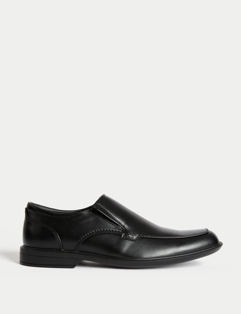 M&S Collection Men's Slip-On Square Toe Shoes - 10 - Black, Black