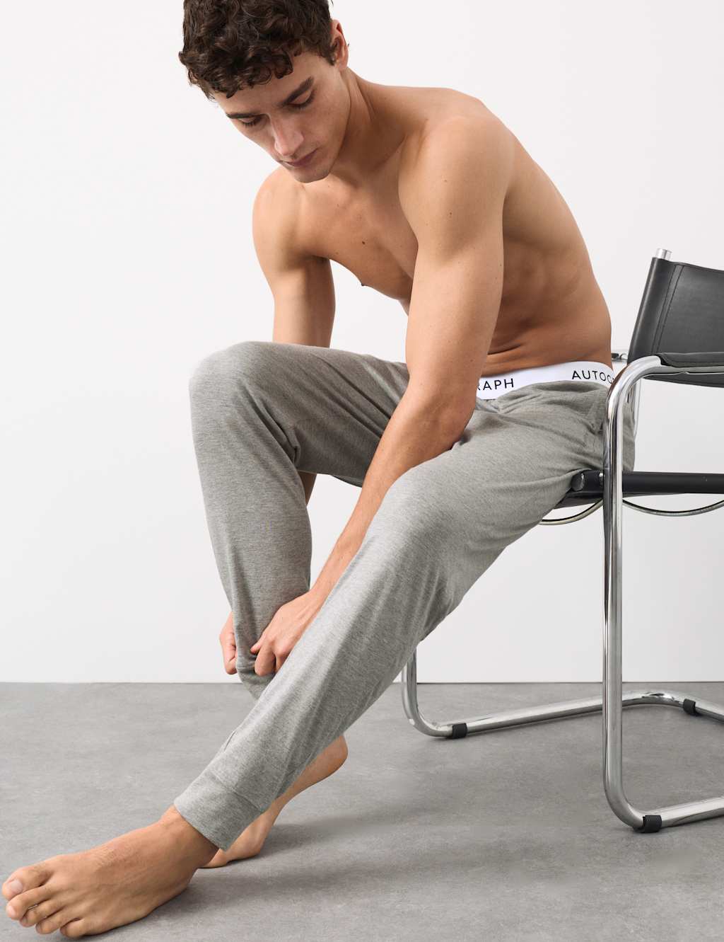 Autograph Supima Cotton Modal Elasticated Pyjama Joggers Grey