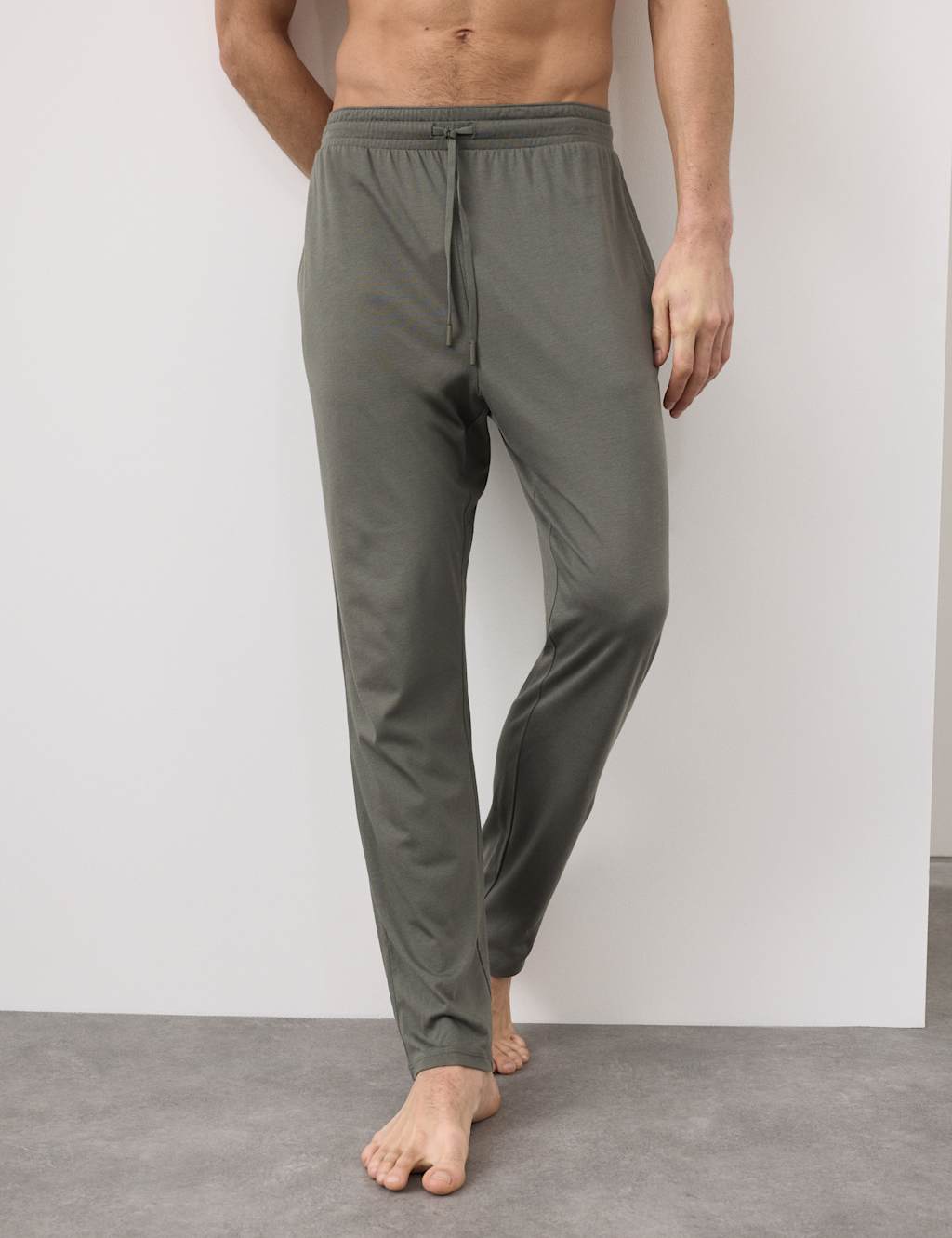 Autograph Men's Supima Cotton Modal Pyjama Bottoms - L - Dark Olive