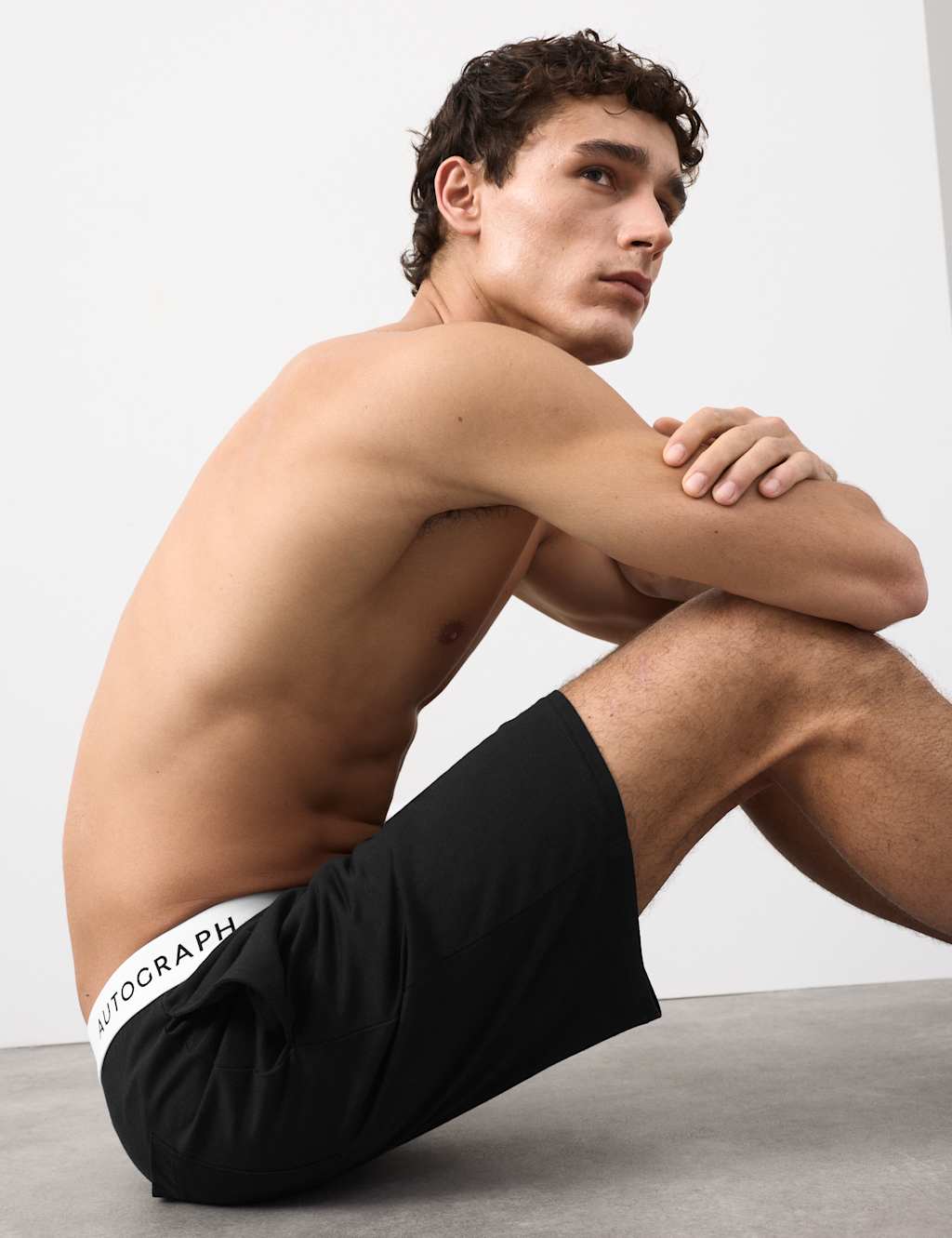 Autograph Supima Cotton Modal Elasticated Pyjama Shorts Black